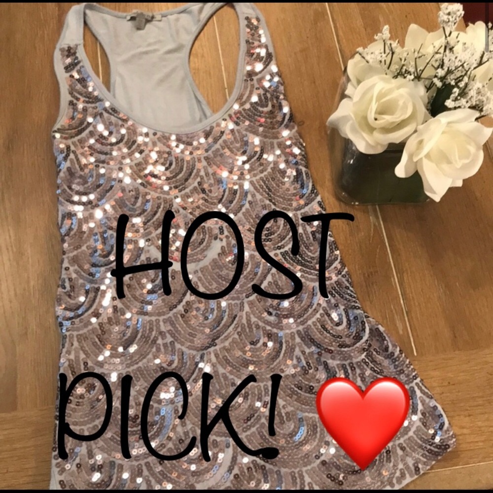 Racerback Sequin Top Charlotte Russe